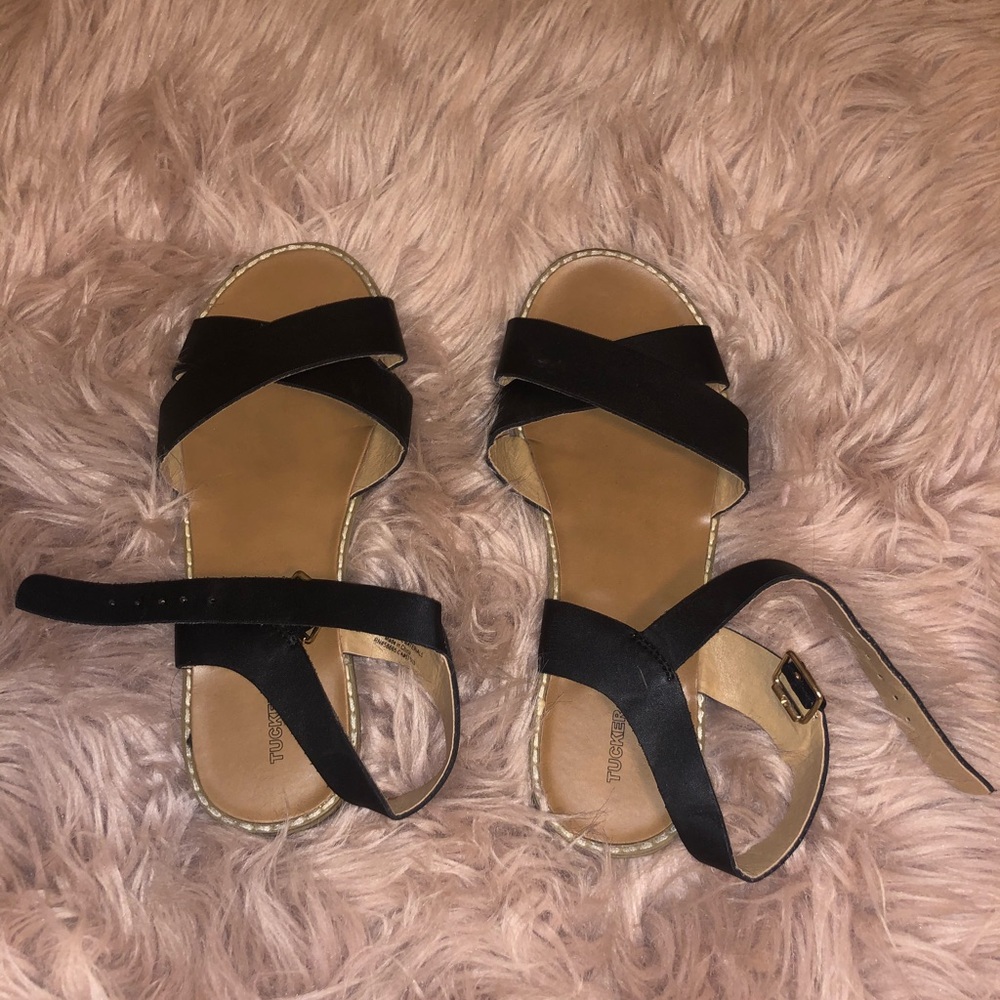 black sandals